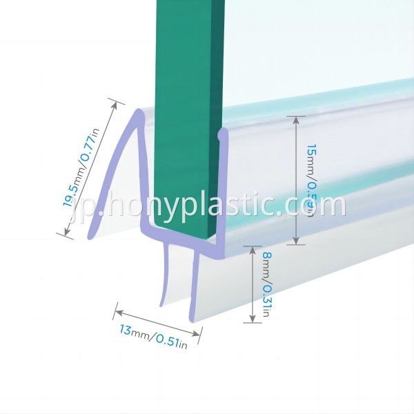 Curved Bath Shower Screen Rubber Plastic PVC Seal Strip For Shower Glass Door Enclosure Sealing Strip4